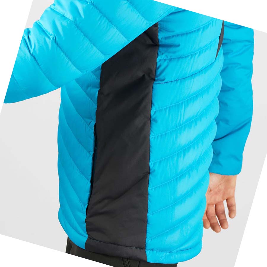 Salomon ESSENTIAL XWARM DOWN INSULATED Kabát Férfi Kék | HU 2323QMA